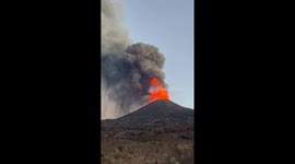 Mount Etna erupts, spits smoke and lava