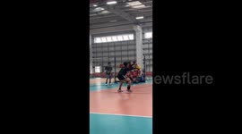 China: Volleyball to the Face