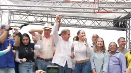 Candidate Edmundo Gonzalez in La Victoria, Aragua, Venezuela on May 18, 2024