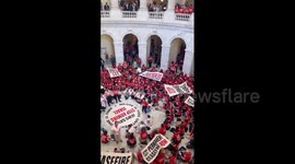 US: Protesters Arrested After Taking Over Capitol Building Ahead Of Netanyahu’s Speech