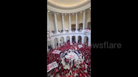 US: Protesters Arrested After Taking Over Capitol Building Ahead Of Netanyahu’s Speech 4