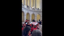 Demonstrators stage protest against Netanyahu visit on Capitol Hill