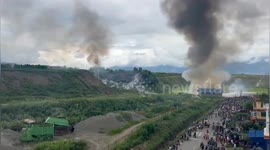 Plane with 19 onboard crashes in Nepal's Tribhuvan International Airport, resque by Nepal Army