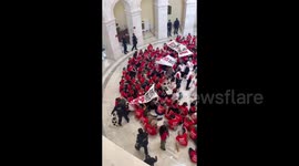USA: Jewish activists are currently staging a protest inside the U.S. Capitol