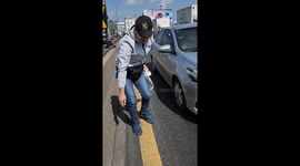 Hero driver rescues kitten from highway in Bangkok