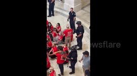 Protesters arrested after taking over Capitol building ahead of Netanyahu's speech