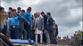 Nepali PM visits site of deadly plane crash in Kathmandu