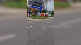 Fire breaks out at petrol pump in southern India, halting traffic