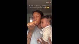 4-month-old baby’s hilarious attempts to eat mom’s hotdog sandwich will leave you in stitches