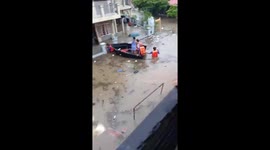 Evacuations in Carmen Homes, San Pedro due to typhoon Gaemi flooding