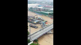 Ships crash into bridge as Typhoon Gaemi batters the Philippines