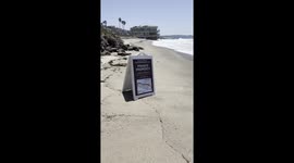 Fraudulent sign deters beachgoers in Malibu, leading to viral confrontation