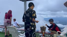 Camper topples off chair down hillside