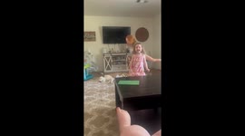 Child accidentally kicks sibling in head while dancing