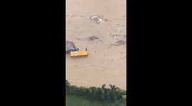 Person jumps into Marikina River amid typhoon Gaemi floods