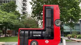 Folded bus, phone box and other sculptures take over Old Street in London, renamed Fold Street