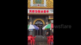 China: Tourists Eat Ice-boiled Sheep in Hot Pot in Hohhot