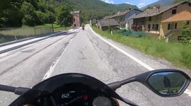 SUV Hits Oncoming Motorcyclist