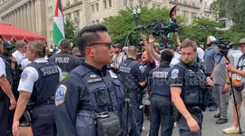 Pro Palestinian protestors clash with counter protestor