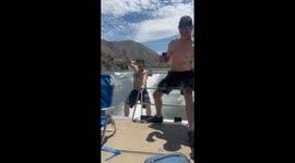 Guy Gets Bucked Off Jet Boat
