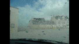 Ecume en bord de mer.