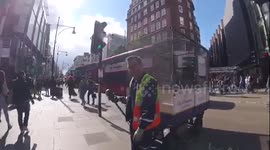 Bus Jam In Oxford Street