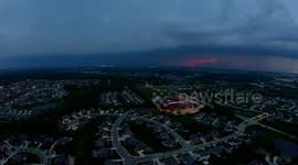 SEVERE THUNDERSTORM Approaching - Shot with QuadCopter and GoPro