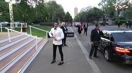 David Gundy and Sir Peter Blake  attends the  British Vogue Centenary Gala Dinner