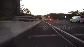 M2 car truck crash - oops