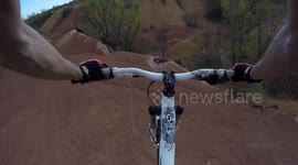 Bike jump results in horrific crash