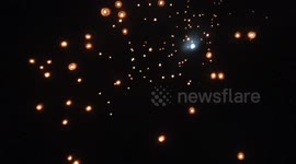 5,000 lanterns released on Buddhist Festival in Indonesia