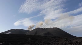 Time-lapse of a Mount Etna eruption
