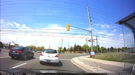 T-bone collision caught on dashcam