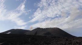 Time-lapse of a Mount Etna eruption