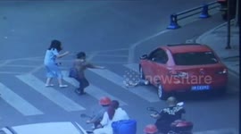 Three-year-old boy survives being run over by car