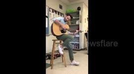 DUPLICATE History teacher reveals his hidden talent to students