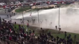 Violent riots between students and police in Chile