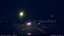 New Year's fireworks display caught on dashcam