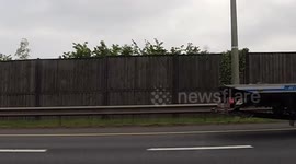 Kelly Recovery NRA truck driver texting while driving the M50 dublin