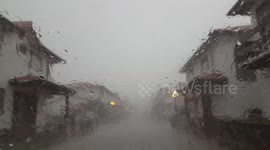 Hail storm in Quito's surroundings.