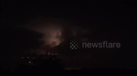 Awesome night-time lightning show in Poland
