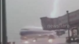 Plane struck by lightning in China