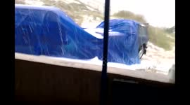 Heavy hail and rain in Lerik of Azerbaijan