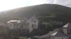Fire in Portreath, Cornwall