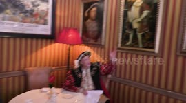 Horrible Histories Terrible Tudors stars Neal Foster and Emma Swan in character talk about Anne Boleyn separating.