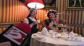 Horrible Histories Terrible Tudors stars Neal Foster and Emma Swan in character talk about Jane Seymour