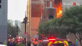 Historic Church in Downtown Dallas ravaged by intense fire