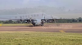Royal International Air Tattoo First day of arrivals prior to the show at RAF Fairford