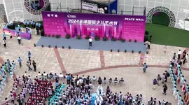 Children from China, abroad embrace cultural exchange at Tianjin art festival