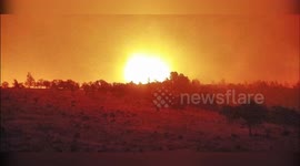USA: Park Fire in Butte County Captured in Dramatic Time-Lapse Footage